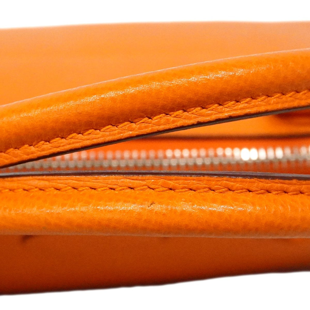 Hermes Handbag Bolide 27 Veau Epsom Orange Silver 2-Way — view 8