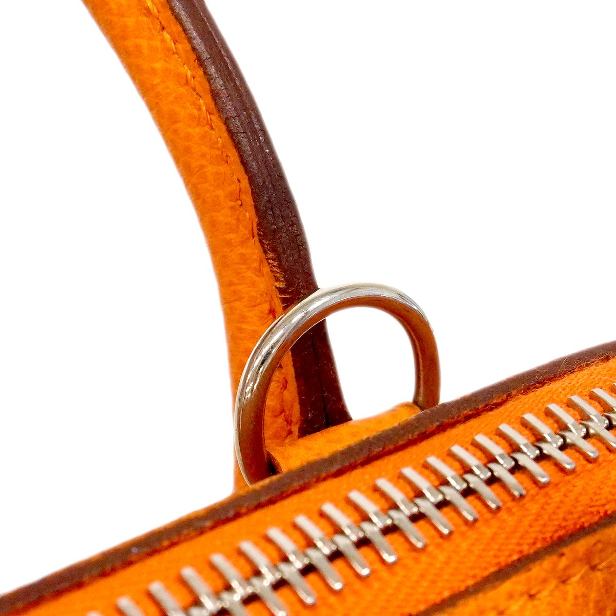 Hermes Handbag Bolide 27 Veau Epsom Orange Silver 2-Way — view 7