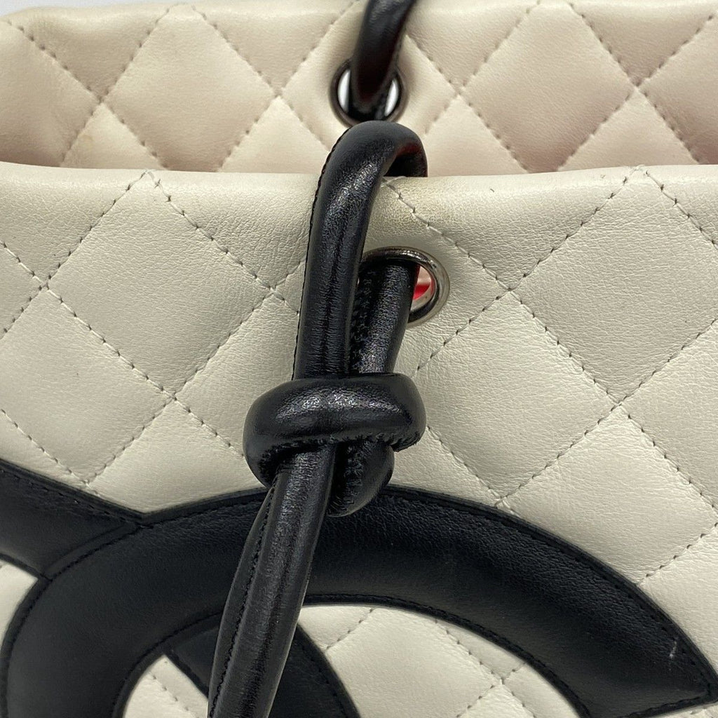 Chanel Tote Cambon Lambskin White Silver — view 7