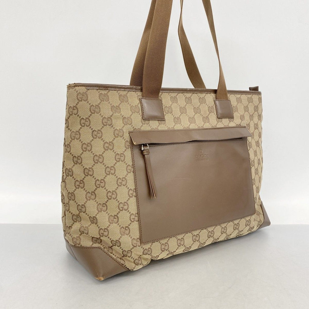 Gucci Tote GG Canvas Brown Silver — view 2