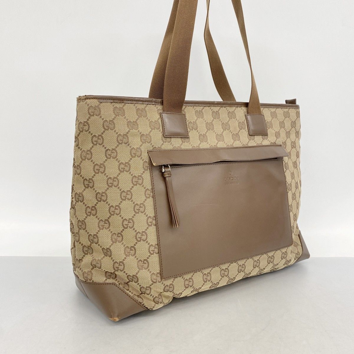 Gucci Tote GG Canvas Brown Silver — view 2
