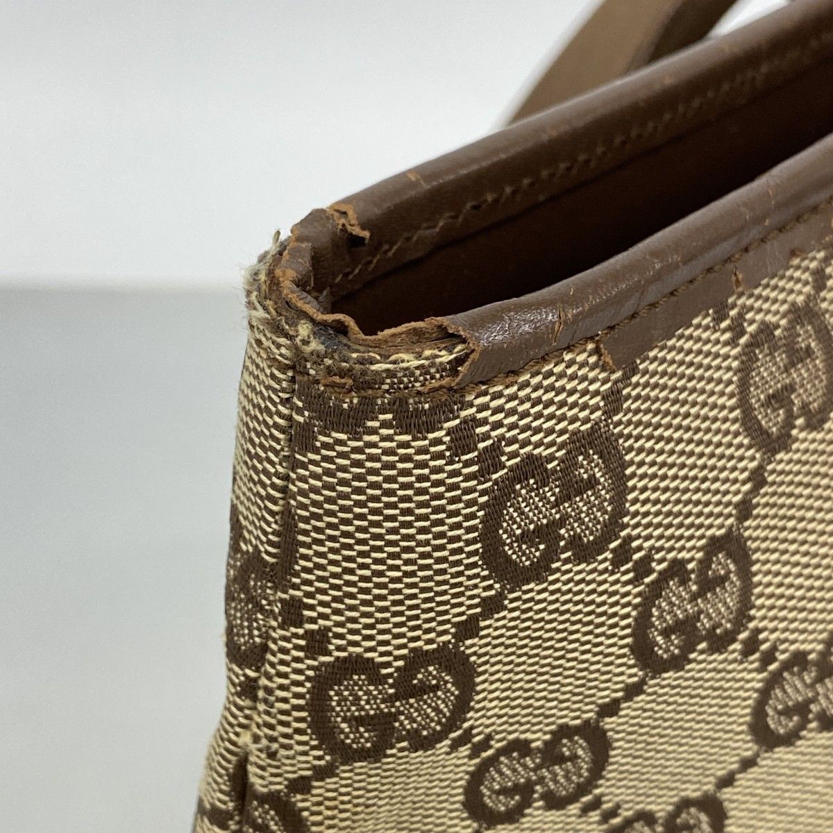 Gucci Tote GG Canvas Brown Silver — view 6