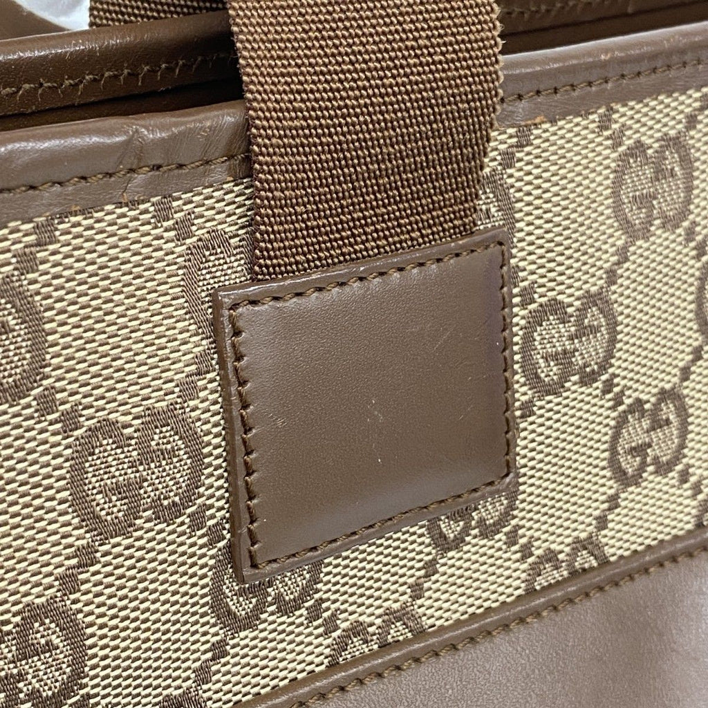 Gucci Tote GG Canvas Brown Silver — view 9