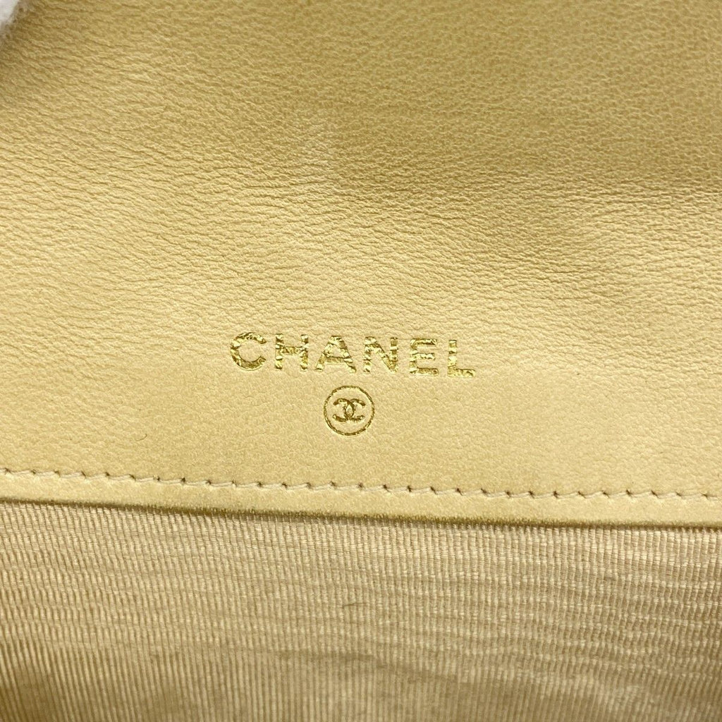 Chanel Wallet Bicolor Leather Beige Gold — view 4