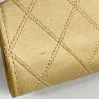 Chanel Wallet Bicolor Leather Beige Gold — view 7