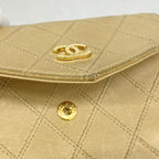 Chanel Wallet Bicolor Leather Beige Gold — view 8