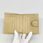 Chanel Wallet Bicolor Leather Beige Gold — view 3