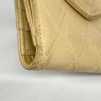 Chanel Wallet Bicolor Leather Beige Gold — view 6