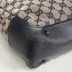Gucci Tote GG Canvas Bamboo Black Beige Silver — view 6