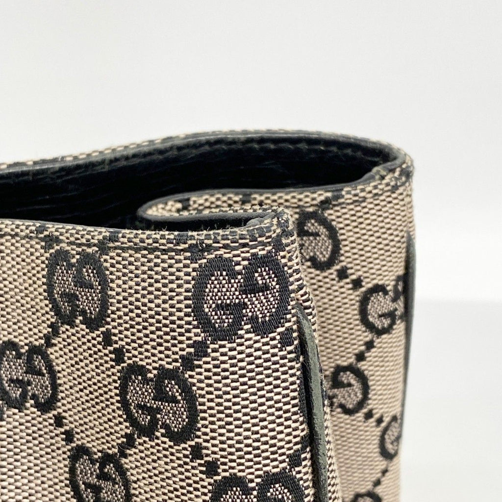 Gucci Tote GG Canvas Bamboo Black Beige Silver — view 7