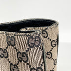 Gucci Tote GG Canvas Bamboo Black Beige Silver — view 7