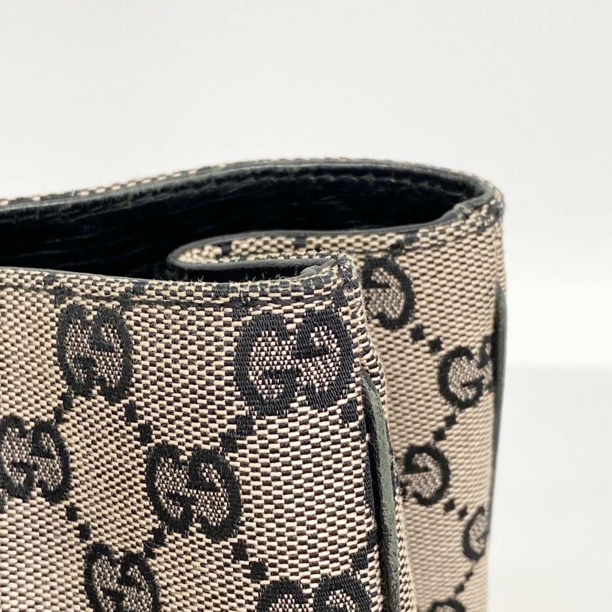 Gucci Tote GG Canvas Bamboo Black Beige Silver — view 7