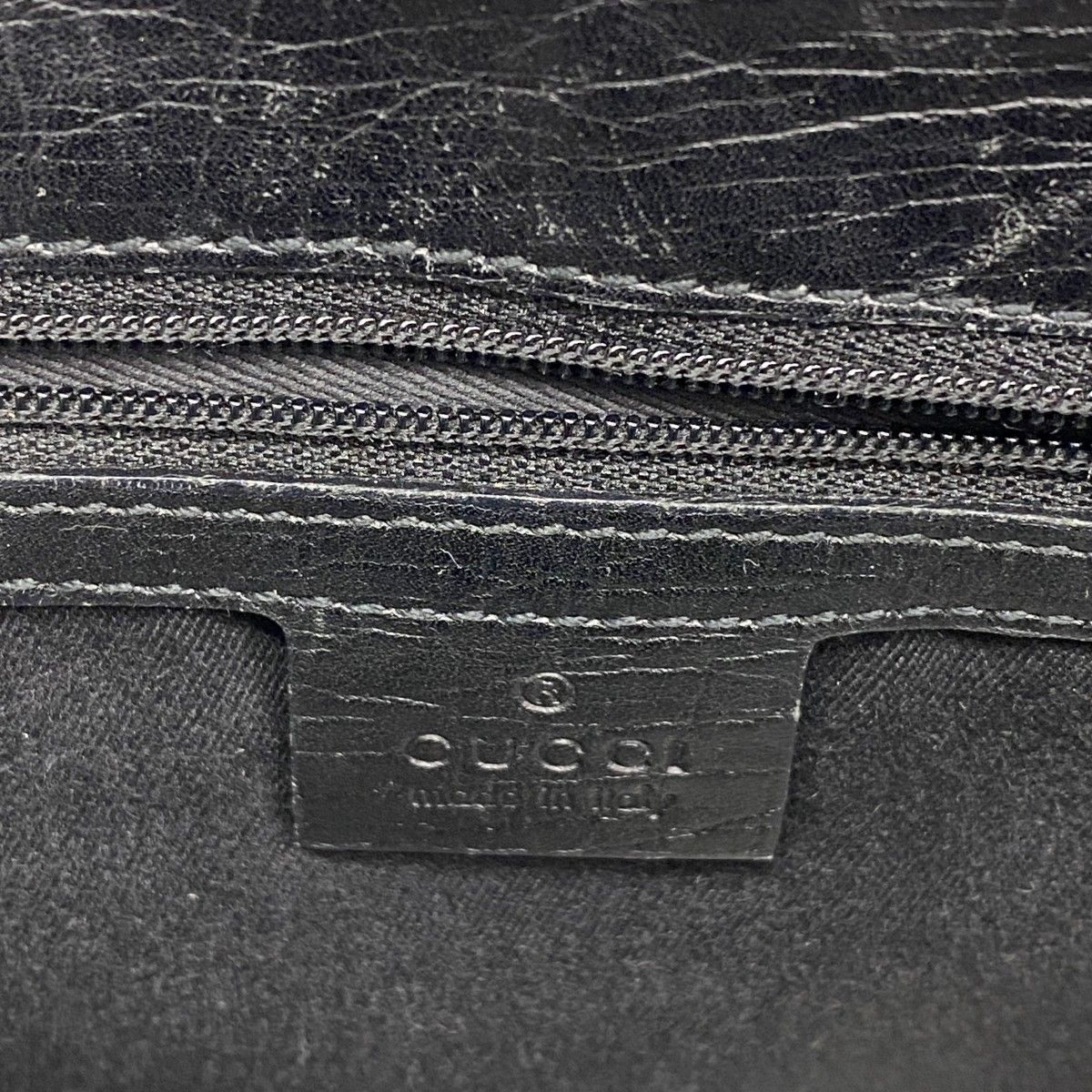 Gucci Tote GG Canvas Bamboo Black Beige Silver — view 5