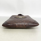 Gucci Shoulder Bag Guccissima Leather Dark Brown Chien Pants Gold — view 3