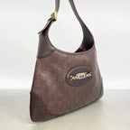 Gucci Shoulder Bag Guccissima Leather Dark Brown Chien Pants Gold — view 2