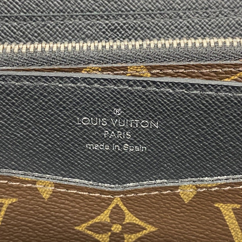 Louis Vuitton Wallet Monogram Macassar Zippy XL Brown Noir — view 4
