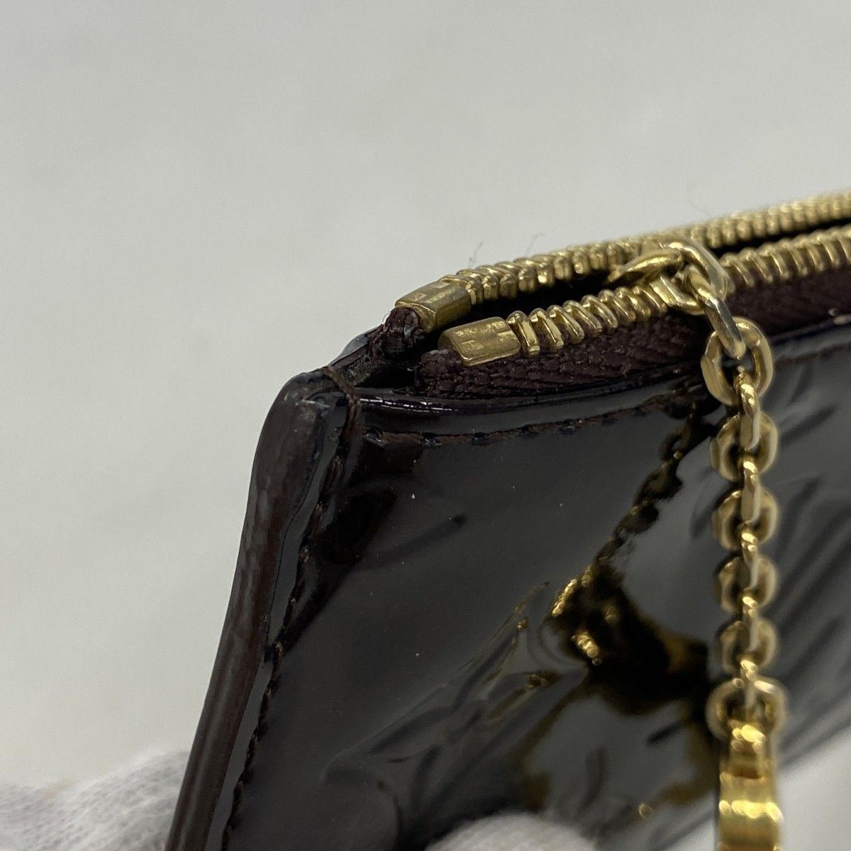 Louis Vuitton Coin Case Vernis Pochette Cles Amaranto — view 7