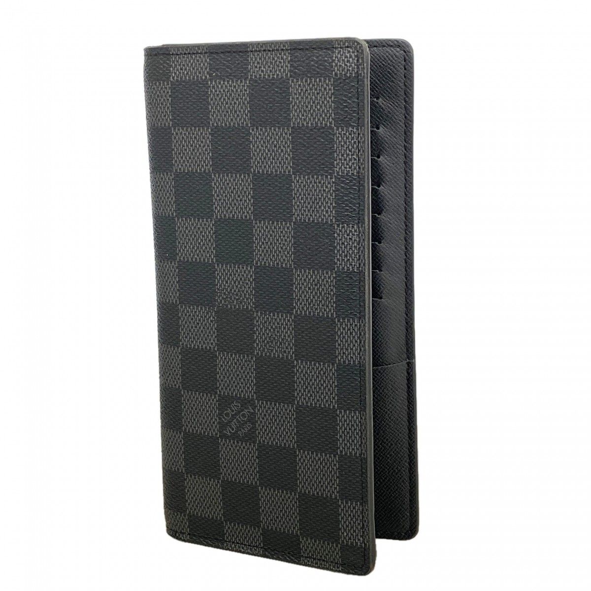 Louis Vuitton Wallet Damier Graphite Portefeuille Brazza Black