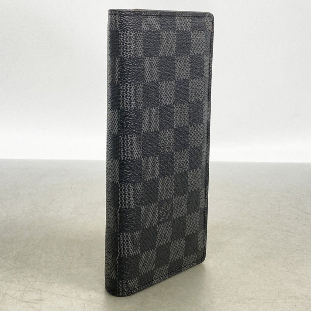 Louis Vuitton Wallet Damier Graphite Portefeuille Brazza Black — view 2