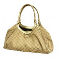 Gucci Tote GG Canvas Abbey Light Brown Champagne Gold