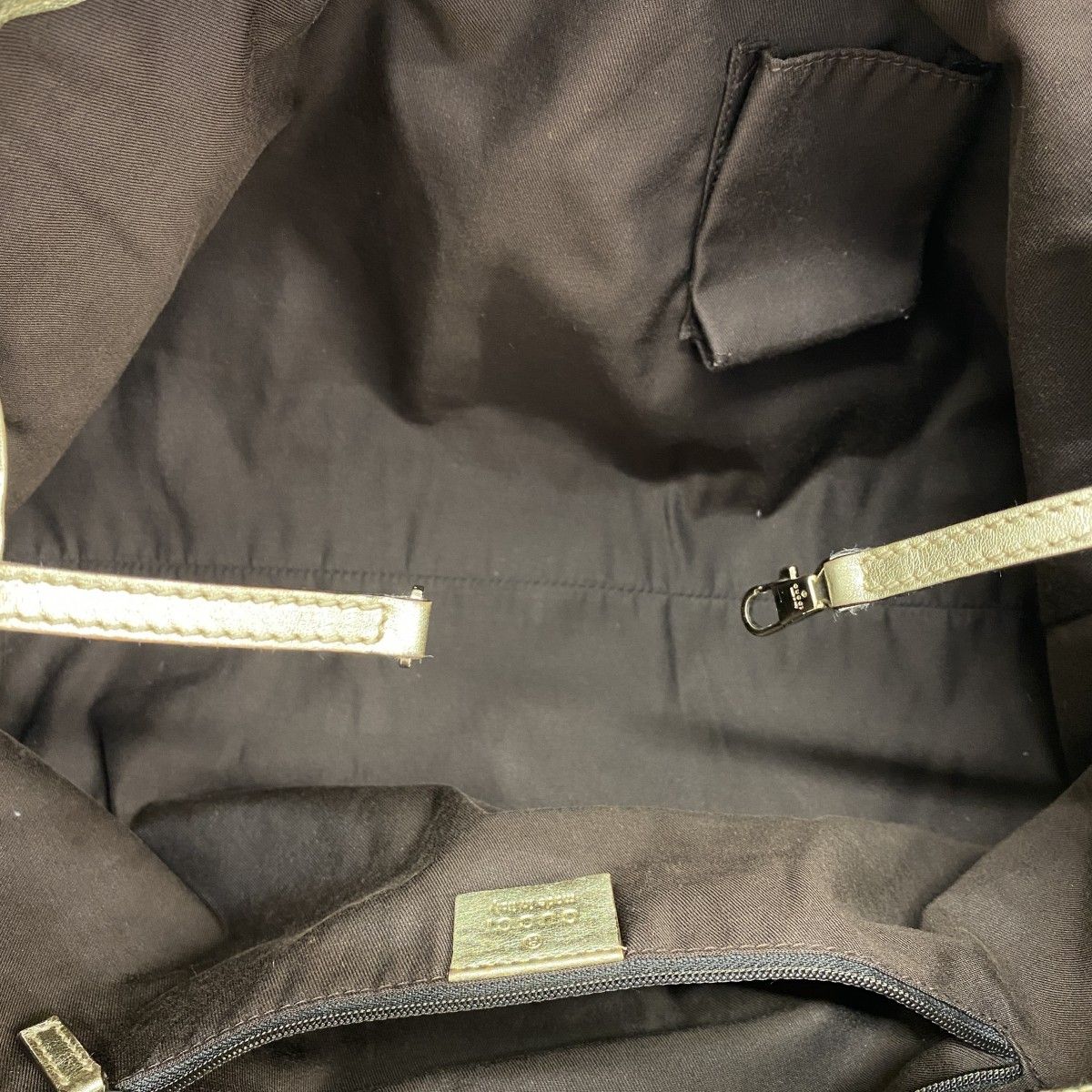 Gucci Tote GG Canvas Abbey Light Brown Champagne Gold — view 4