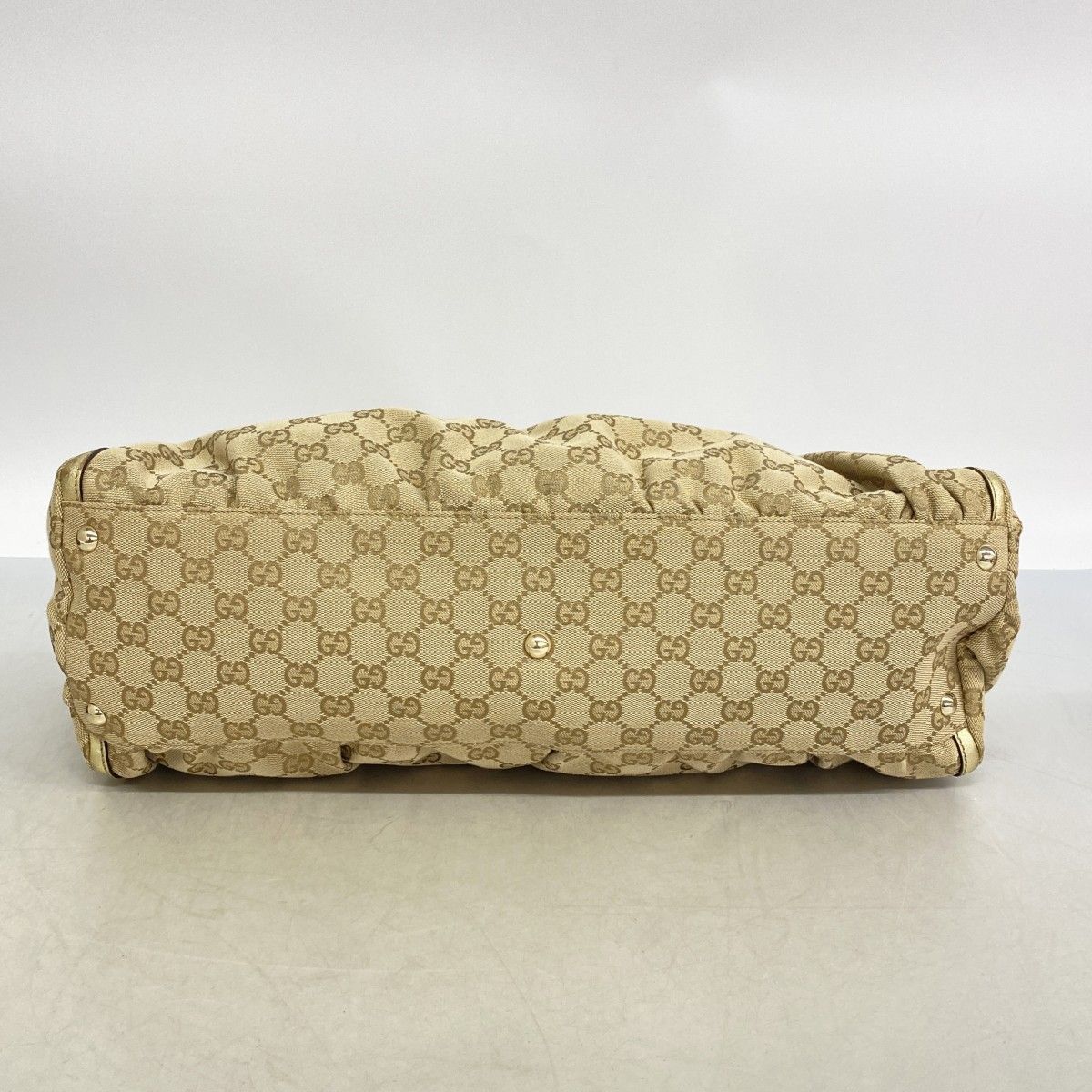 Gucci Tote GG Canvas Abbey Light Brown Champagne Gold — view 3