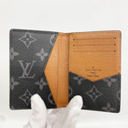 Louis Vuitton Card Case Monogram Eclipse Epi Organizer de Poche Blanc — view 3