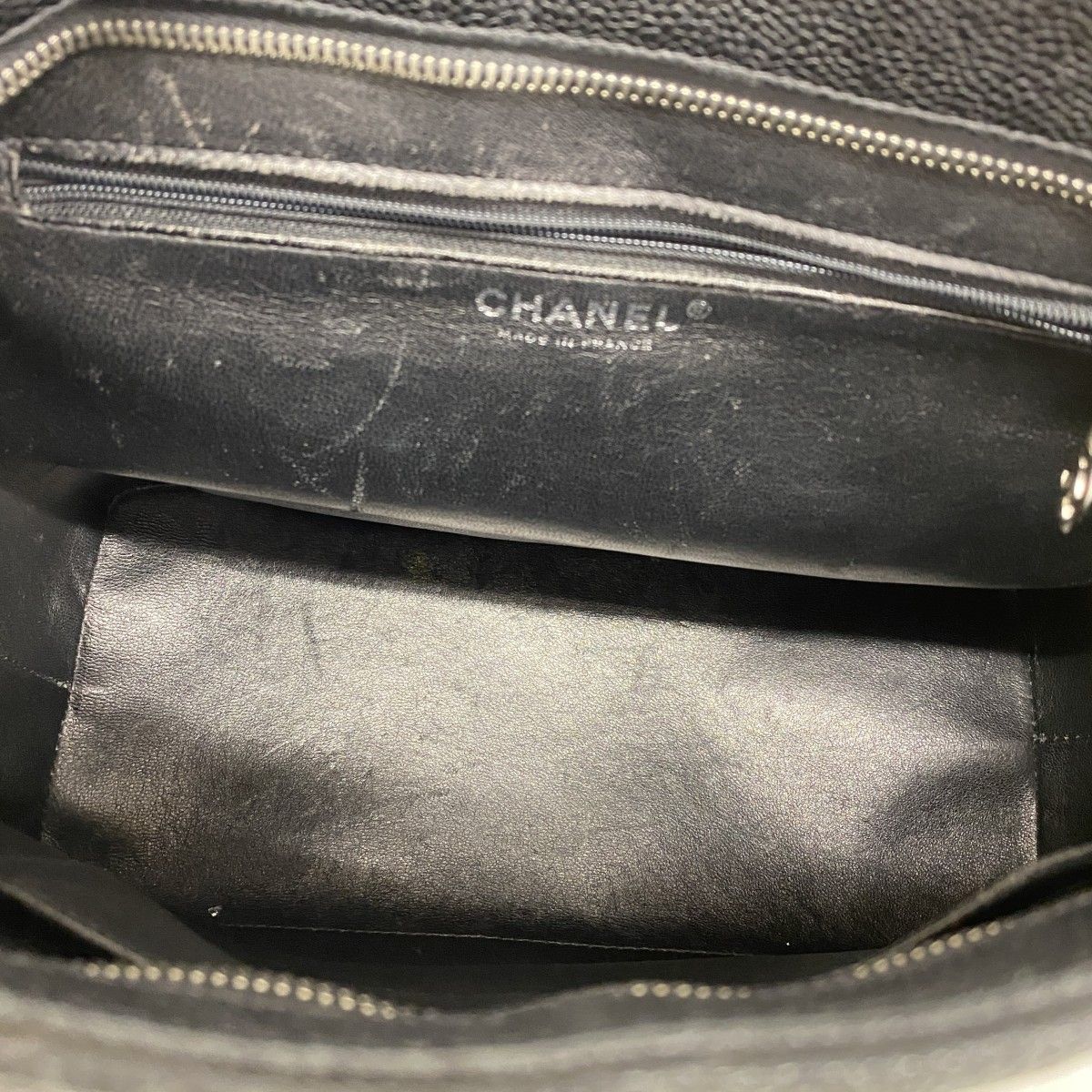 Chanel Tote Reissue Caviar Leather Black Silver — view 4