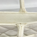 Chanel Tote Reissue Caviar Leather White Gold — view 8