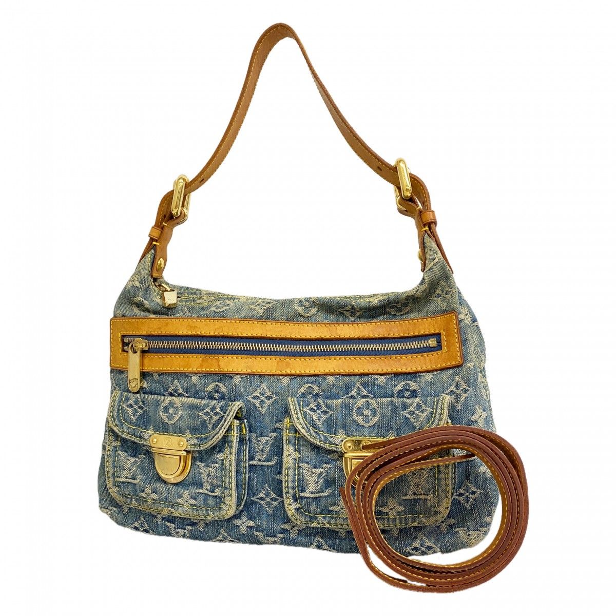 Louis Vuitton Shoulder Bag Monogram Denim PM Blue