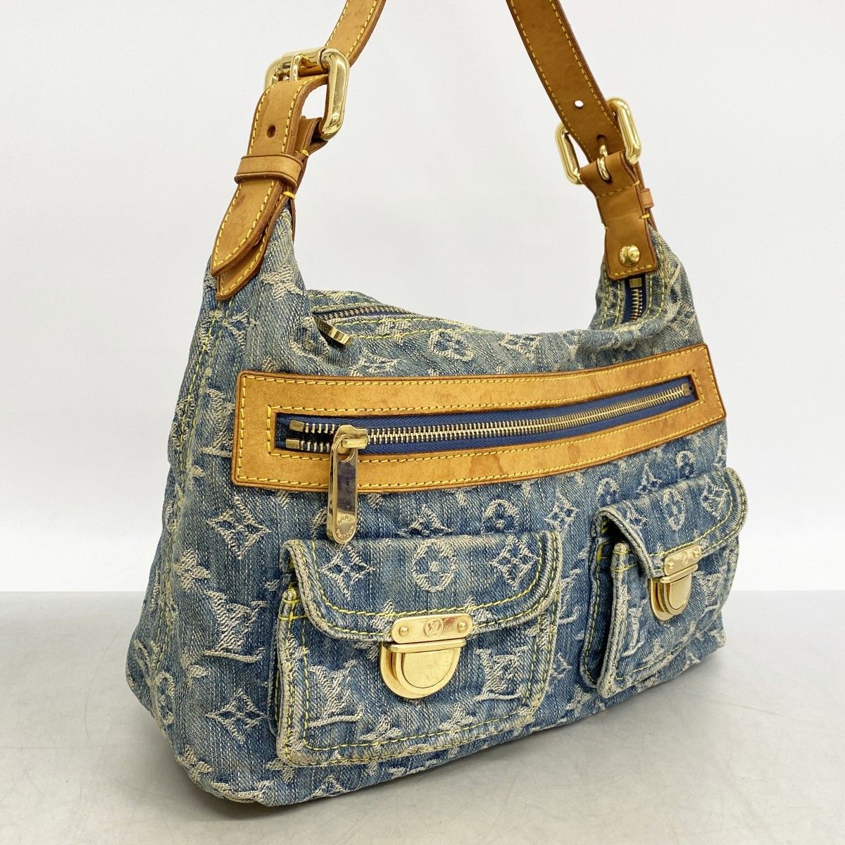 Louis Vuitton Shoulder Bag Monogram Denim PM Blue — view 2