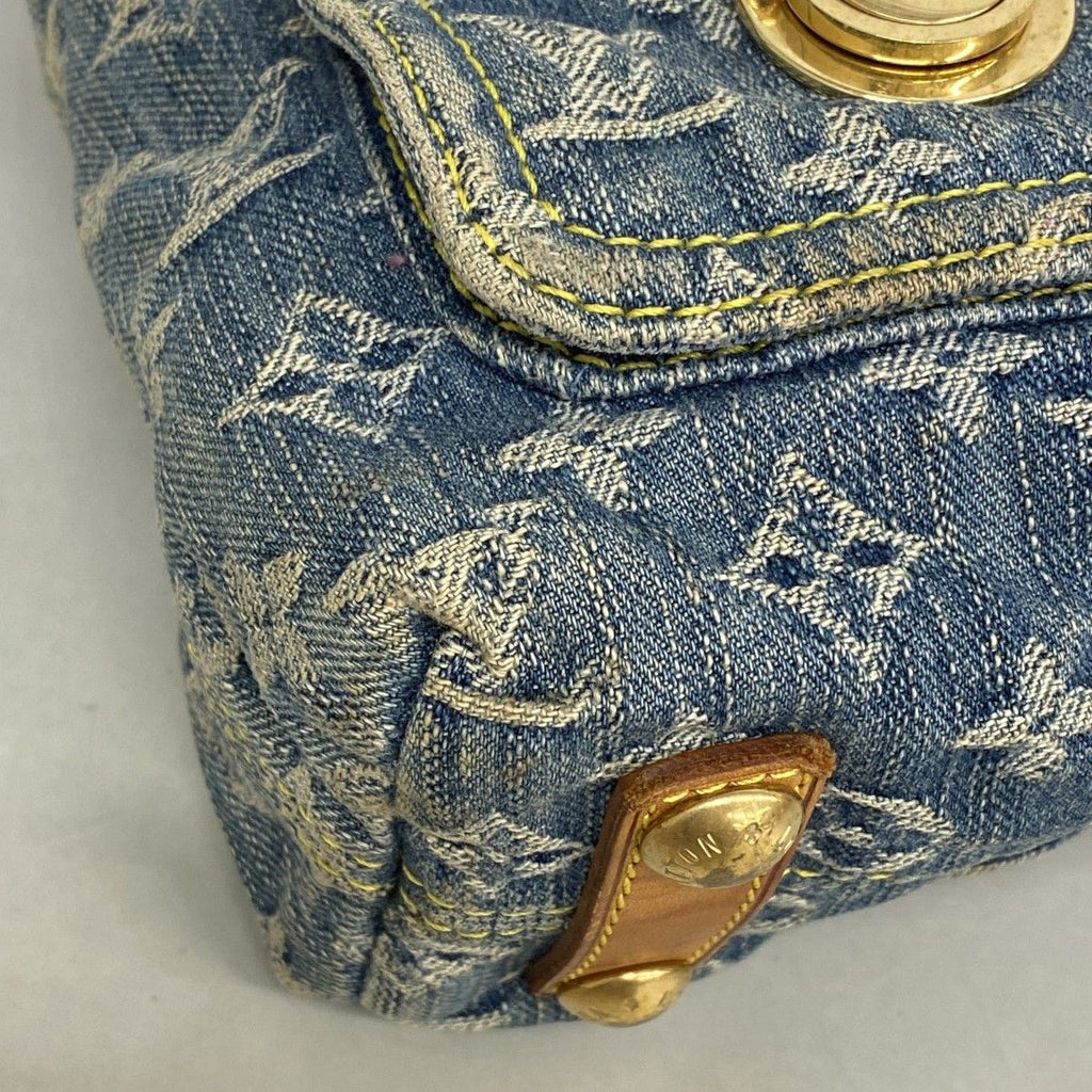 Louis Vuitton Shoulder Bag Monogram Denim PM Blue — view 6