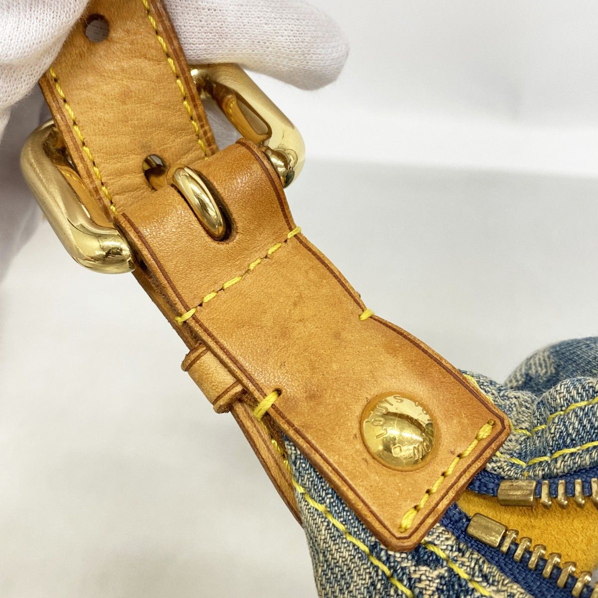 Louis Vuitton Shoulder Bag Monogram Denim PM Blue — view 9