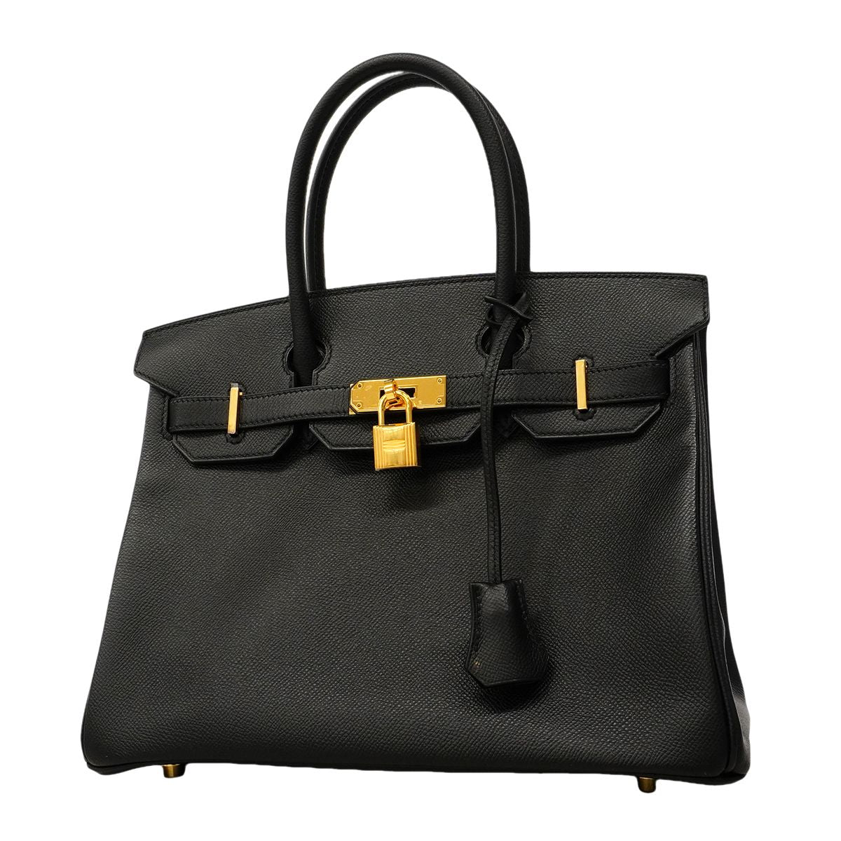 Hermes Handbag Birkin 30 Veau Epsom Black Gold