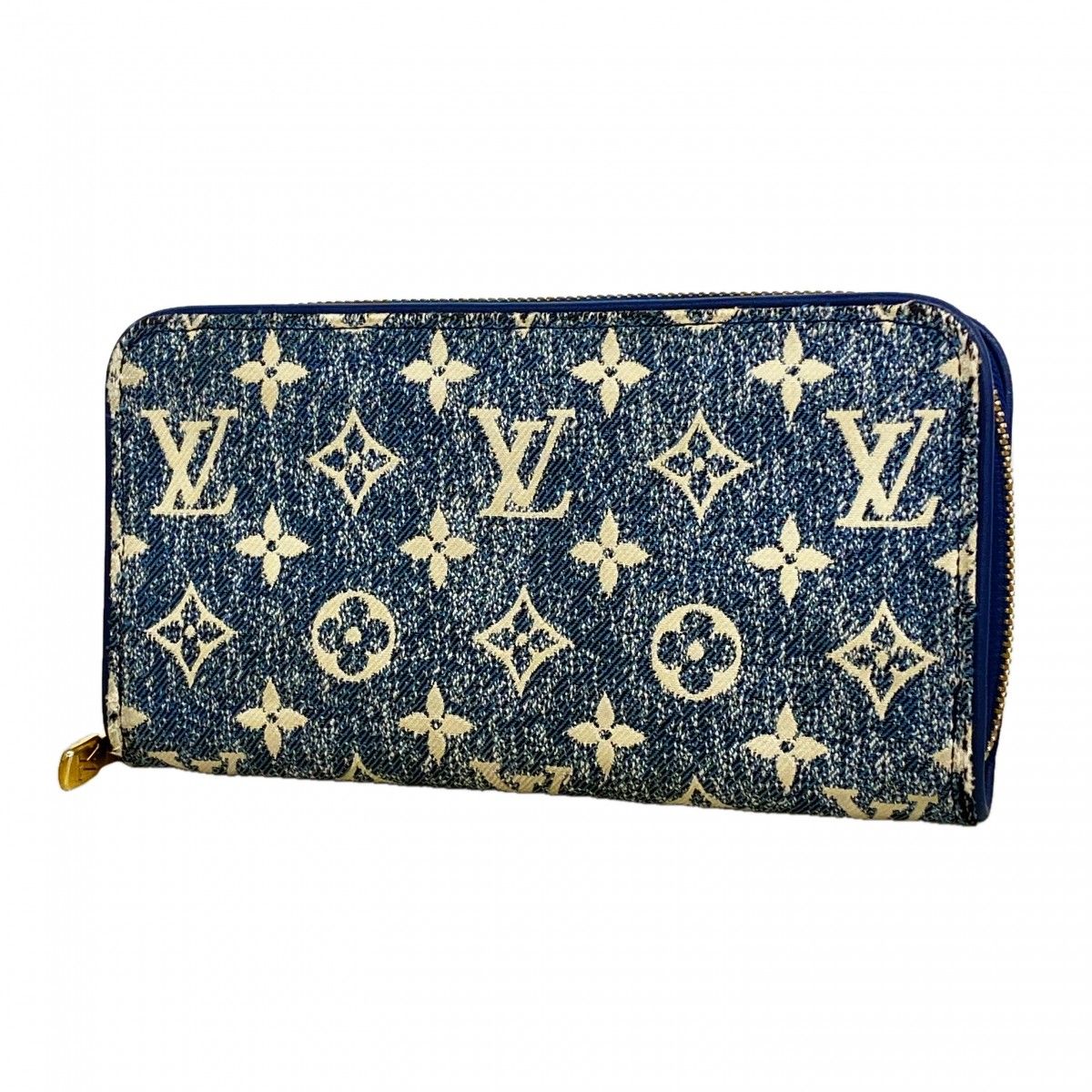 Louis Vuitton Wallet Monogram Jacquard Denim Zippy Marine