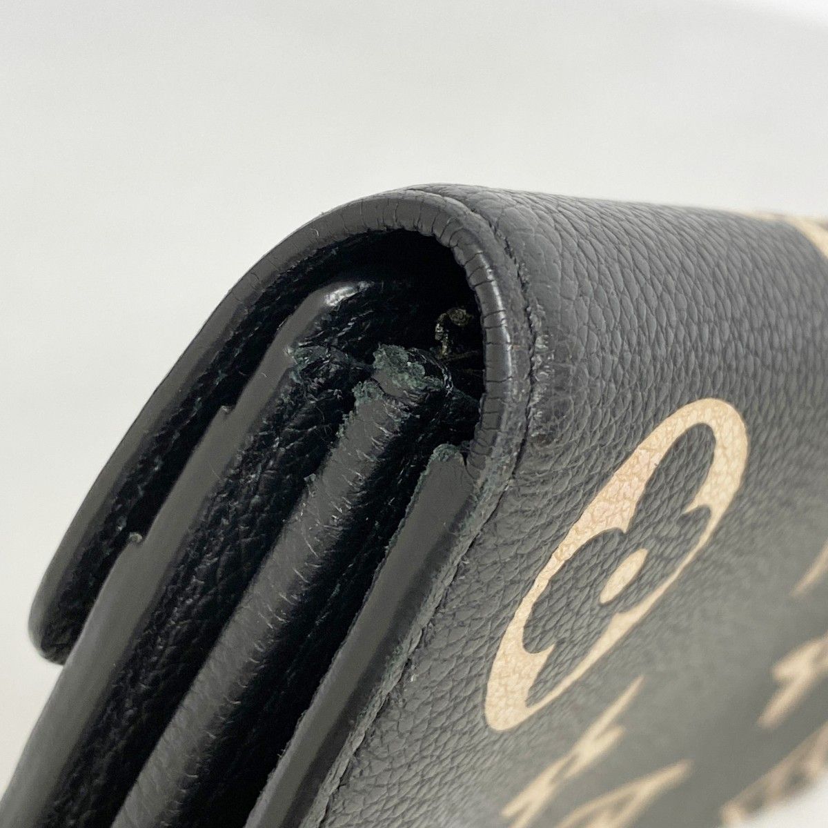 Louis Vuitton Wallet Monogram Empreinte Bicolor Portefeuille Sarah Black Beige — view 6