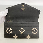 Louis Vuitton Wallet Monogram Empreinte Bicolor Portefeuille Sarah Black Beige — view 8