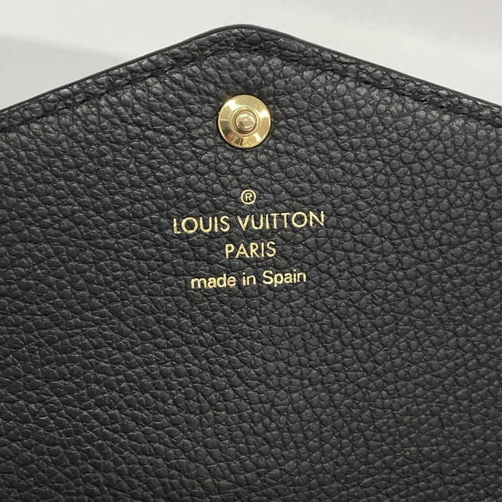 Louis Vuitton Wallet Monogram Empreinte Bicolor Portefeuille Sarah Black Beige — view 4