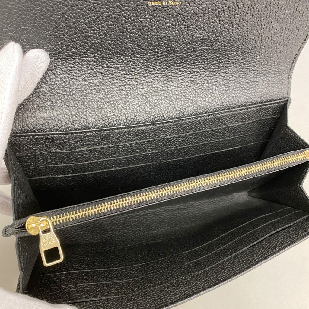 Louis Vuitton Wallet Monogram Empreinte Bicolor Portefeuille Sarah Black Beige — view 3