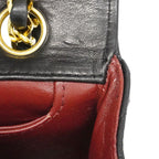 Chanel Shoulder Bag Quilted Lambskin Black Gold — view 8
