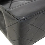 Chanel Shoulder Bag Quilted Lambskin Black Gold — view 6
