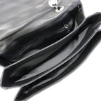 Chanel Shoulder Bag Quilted Lambskin Black Silver — view 4