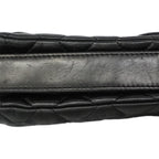 Chanel Shoulder Bag Quilted Lambskin Black Silver — view 9