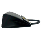 Celine Vintage Logo Ring Calf Leather Tote Black — view 6
