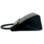 Celine Vintage Logo Ring Calf Leather Tote Black — view 5