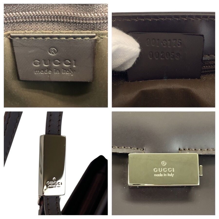 Gucci Double Pocket Brown Leather 001 Shoulder — view 3
