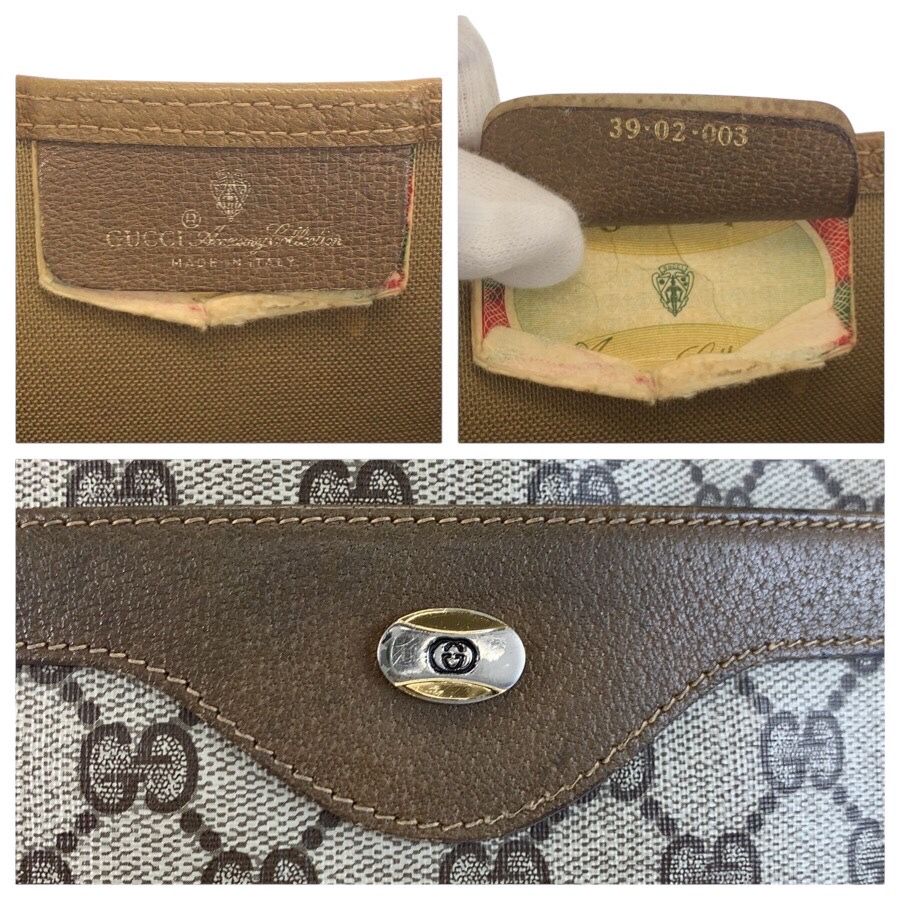 Gucci Vintage Sherry Line Beige GG Supreme Canvas Tote Shoulder — view 3