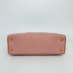 Chanel CC Logo Quilted Mini Boston Bag Caviar Leather Pink Gold Vintage — view 6