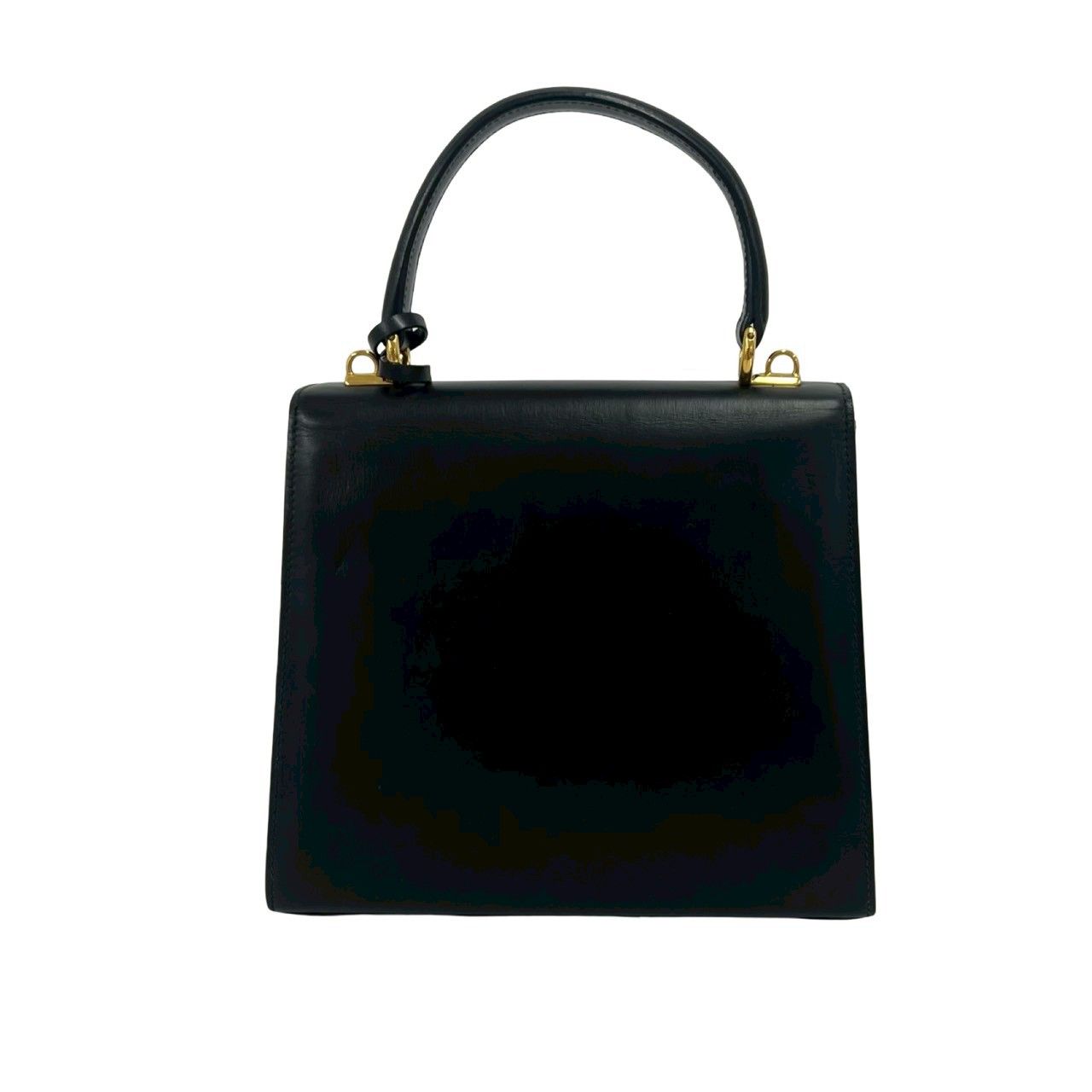 Gucci Vintage Ladylock Leather 2-Way Shoulder Bag Black — view 3