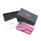 Chanel Wallet Coin Purse Purple Gold CC Logo Fragment Case Classic Zip Card — view 8